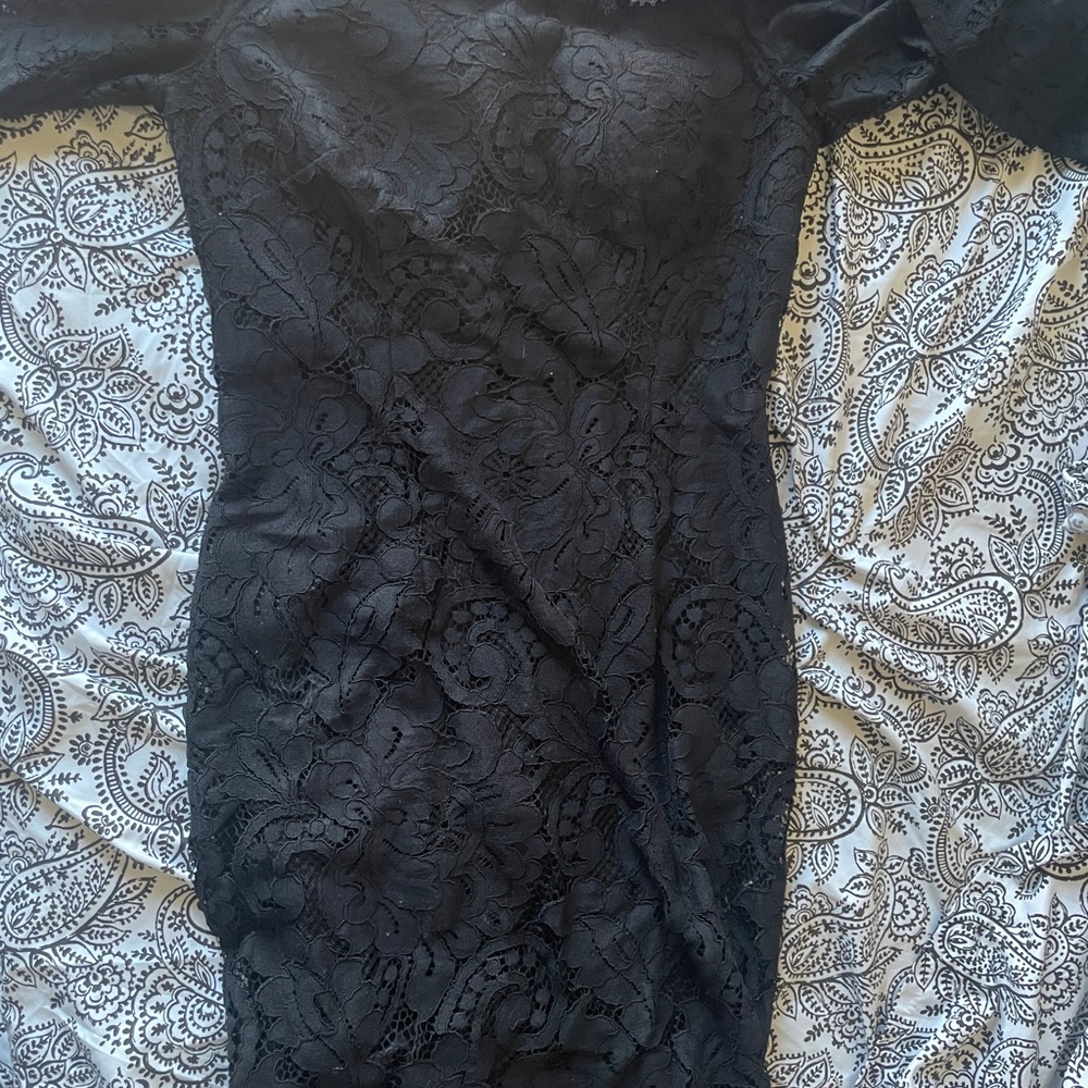 Elegant Black Lace Dress